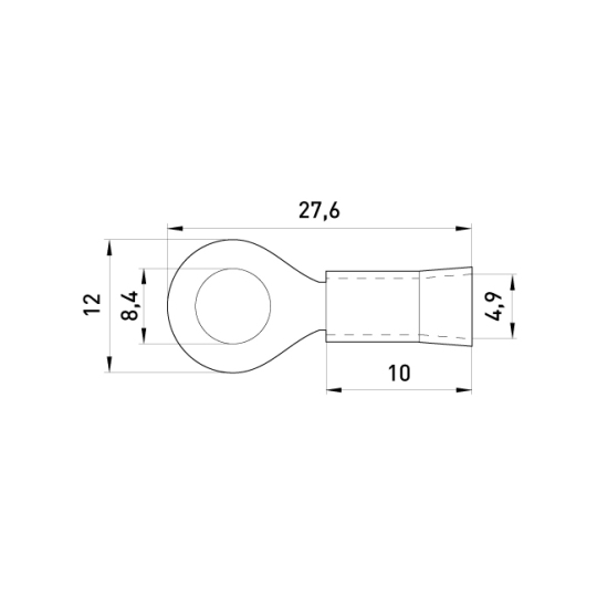 s1036039 Наконечник кільцевий 1.5-2.5 мм², синій, ізол., e.terminal.stand.rv2.2.8.blue, E.Next