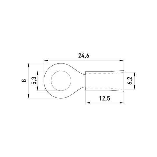 s1036043 Наконечник кільцевий 2.5-4 мм², червоний, ізол., e.terminal.stand.rv3.3,5.5.red, E.Next