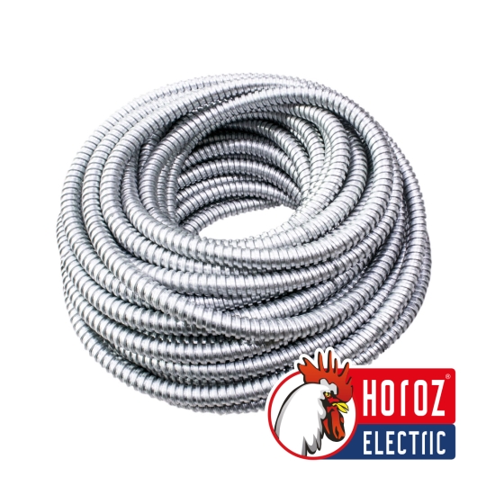 Металорукав Д11мм, оцинкований, з протяжкою, Horoz Electric