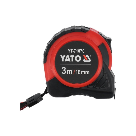YT-71070 Рулетка 3м, 16мм, зі сталевою стрічкою і нейлоновим покриттям, YATO