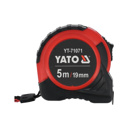 YT-71071 Рулетка 5м, 19мм, зі сталевою стрічкою і нейлоновим покриттям, YATO