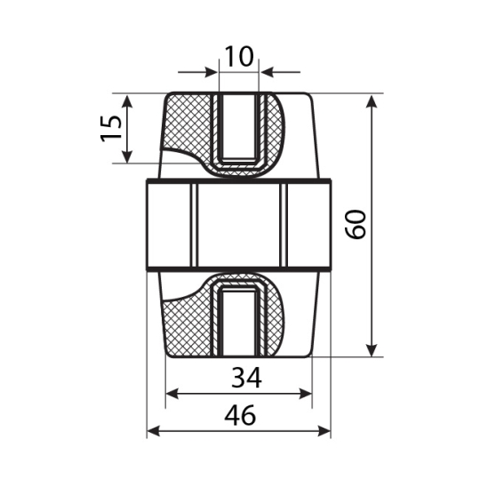 A0150100008 Ізолятор-тримач SM60, 60мм, червоний, Аско