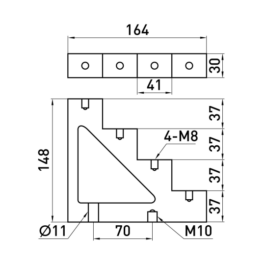 s054103 Ізолятор пластиковий ступінчатий, e.step.ct4-40, 600A, червоний, E.Next