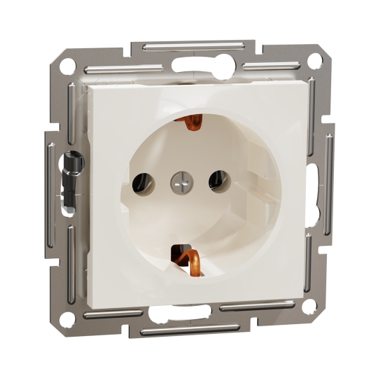 EPH2970123 Розетка з з.к., кремова, ASFORA, Schneider Electric