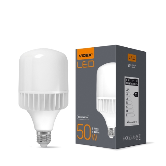 Лампа свiтлодiодна A118 50W E27 5000K 220V VIDEX