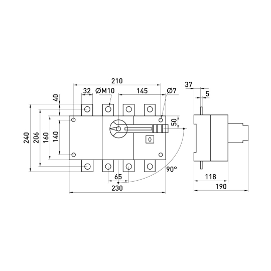 i089004 Вимикач навантаження 3P 400А, e.industrial.lbs.1-0.3.400, E.Next