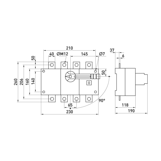 i089005 Вимикач навантаження 3P 630А, e.industrial.lbs.1-0.3.630, E.Next