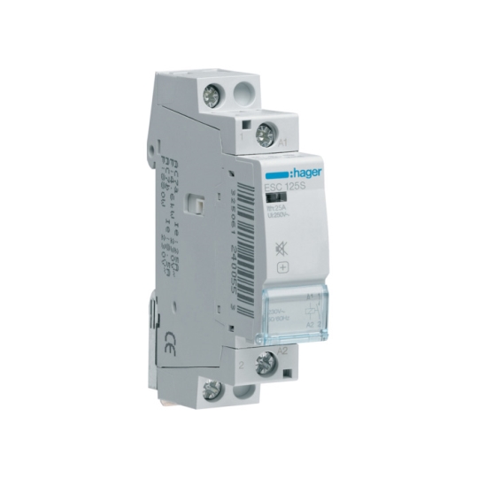 ESC125S Модульний контактор безшумний 25A, 1НВ, 230В, Hager