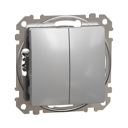 SDD113105 Вимикач 2кл., алюміній, Sedna Design, Schneider Electric