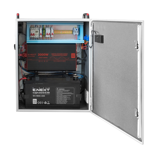 s0104003 Шафа безперебійного живлення e.ups.mbox.2000/1800, 2000Вт, 1800Вт*год, IP44 Enext