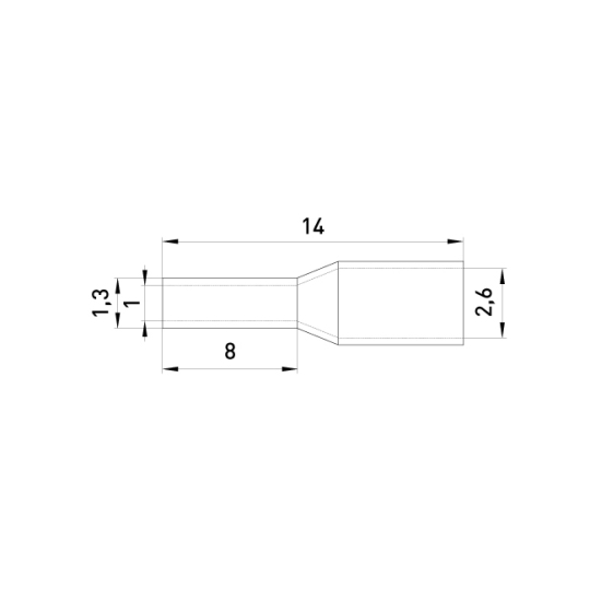 s3036003 Ізольований наконечник втулковий e.terminal.stand.e0508.black, 0,5мм чорний ENEXT (100шт.)