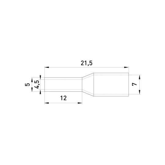 s3036048 Ізольований наконечник втулковий e.terminal.stand.e10-12.grey, 10,0мм сірий ENEXT (100шт.)