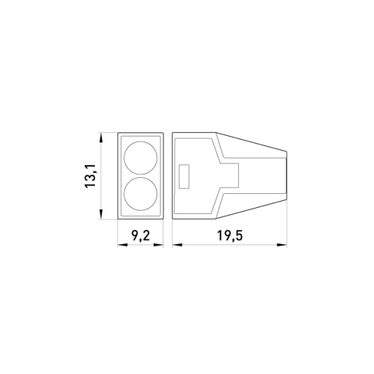 p0670001 Клемна колодка 2х2,5 мм² самозажимна, e.lc.pro.ac.2, E.Next