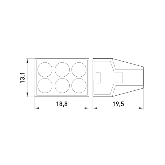 p0670003 Клемна колодка 6х2,5 мм² самозажимна, e.lc.pro.ac.6, E.Next