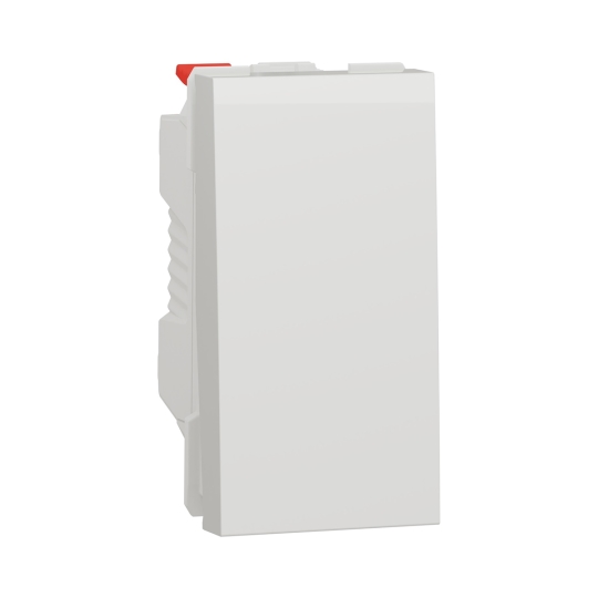 NU310318 Вимикач 1кл. прохідний, 1 модуль, білий, New Unica, Schneider Electric