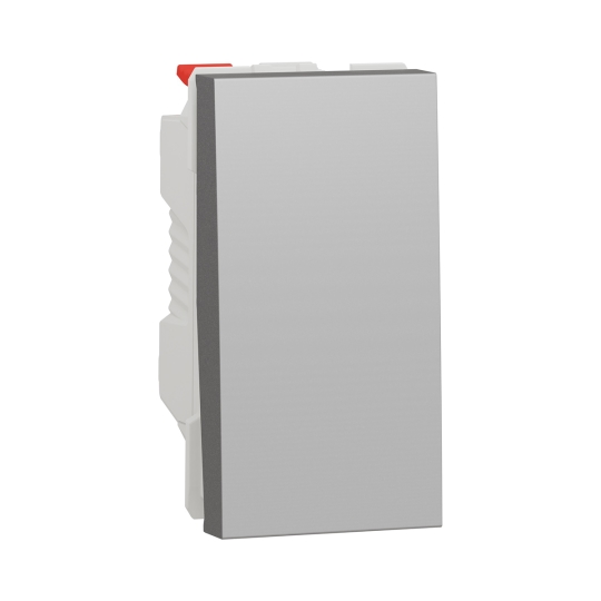 NU310330 Вимикач 1кл. прохідний, 1 модуль, алюміній, New Unica, Schneider Electric