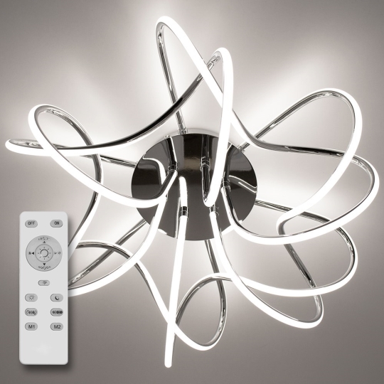 Світильник LED smart 80W, 30K-65K, з пультом, хром LIANA MUSE Luminaria