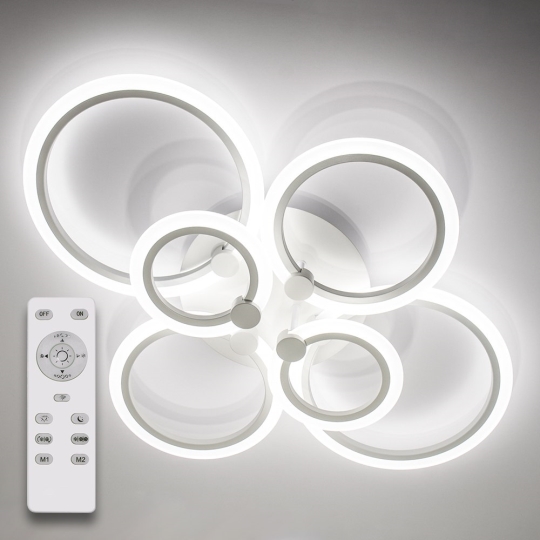 Світильник LED smart 132W, 30K-65K, з пультом, білий EUROPA Luminaria