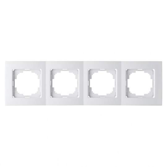 24110094 Рамка чотиримісна універсальна, біла, Touran, Nilson