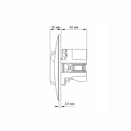 Розетка з з.к. і USB-A+USB-C, кремова, VF-BNSK1GUC-CR, BINERA, VIDEX