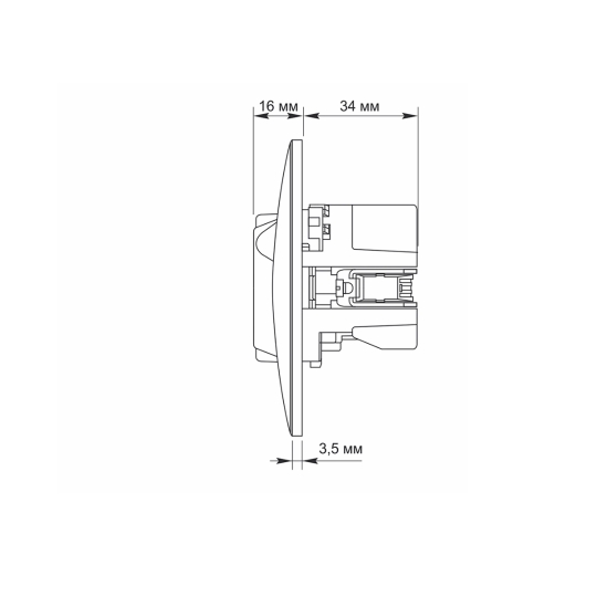 Розетка з з.к. і USB-A+USB-C, чорний графіт, VF-BNSK1GUC-BG, BINERA, VIDEX