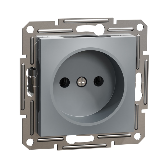 EPH3000162 Розетка без з.к., сталь, ASFORA, Schneider Electric