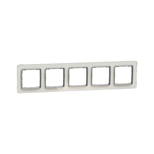 SDD360805 Рамка п'ятимісна, біле скло, Sedna Elements, Schneider Electric