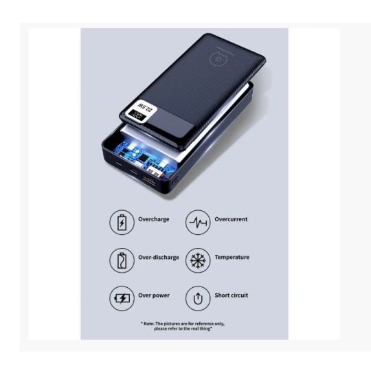 Батарея (Повербанк) 10000mAh, 22.5W, Y124, чорний, WUW