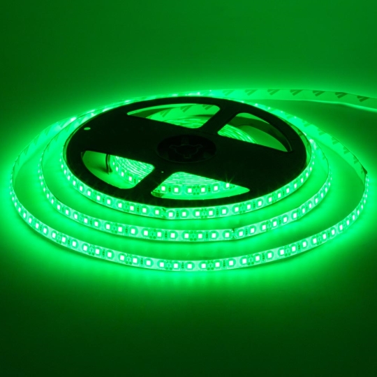 Світлодіодна стрічка MTK-600G3528-12, 12V, 120Led/m, 9.6W зелена IP20