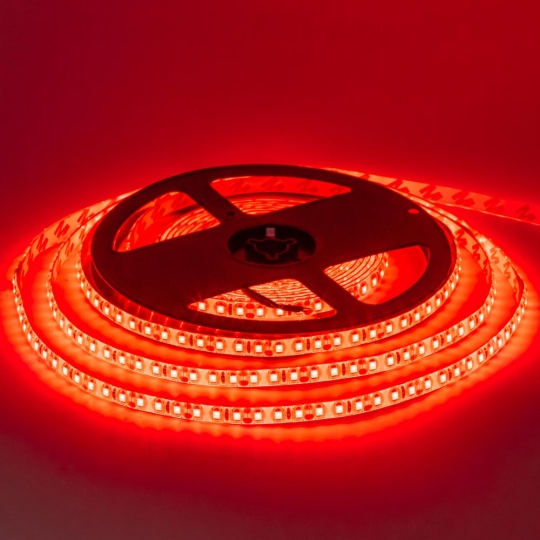 Світлодіодна стрічка MTK-600R3528-12, 12V, 120Led/m, 9.6W червона IP20