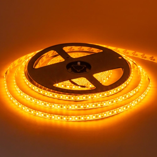 Світлодіодна стрічка MTK-600Y3528-12, 12V, 120Led/m, 9.6W жовта IP20