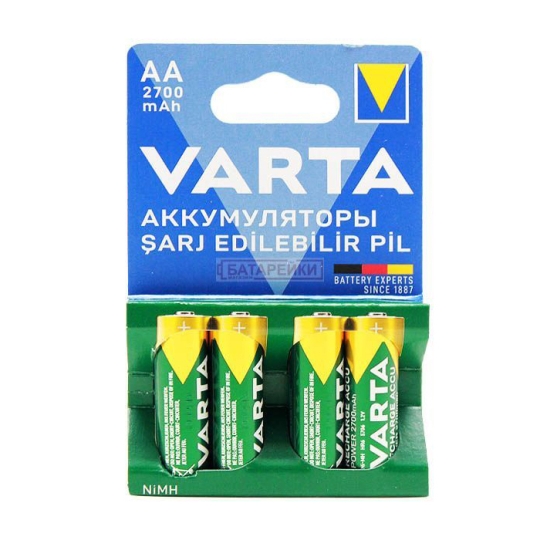 Акумуляторні батарейки HR6/AA, 2700mAh, Ni-MH, Videx (уп./4шт.)