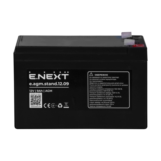 s072002 Акумуляторна батарея e.agm.stand.12.09 12В, 9Аг, AGM Enext