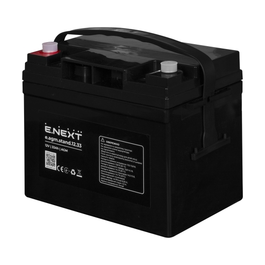 s072005 Акумуляторна батарея e.agm.stand.12.33 12В, 33Аг, AGM Enext