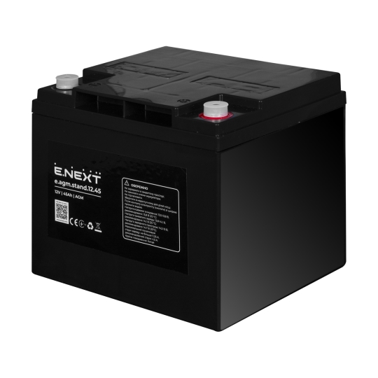 s072006 Акумуляторна батарея e.agm.stand.12.45 12В, 45Аг, AGM Enext