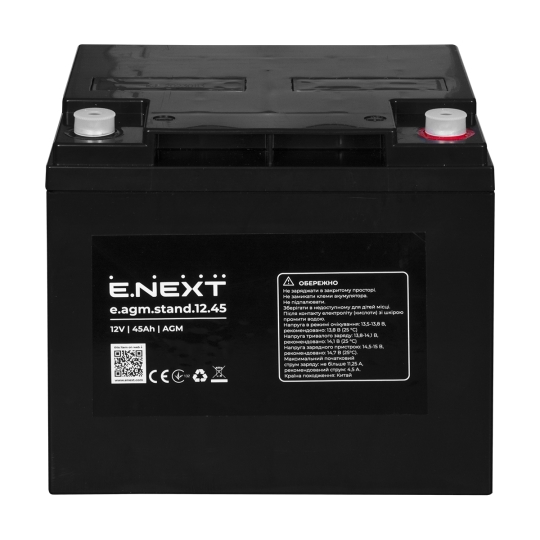 s072006 Акумуляторна батарея e.agm.stand.12.45 12В, 45Аг, AGM Enext
