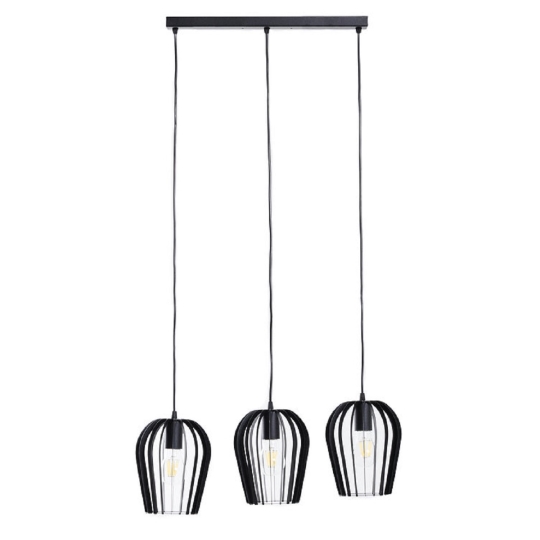 Підвісний світильник 3xE27 чорний з перламутром ArtS6 C160-450-3 BlackPearl Atmolight