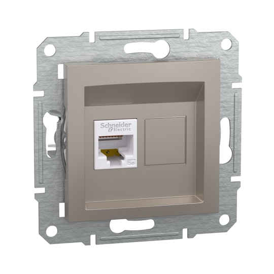 EPH4300169 Розетка комп'ютерна RJ45, Cat.5E, бронза, ASFORA, Schneider Electric