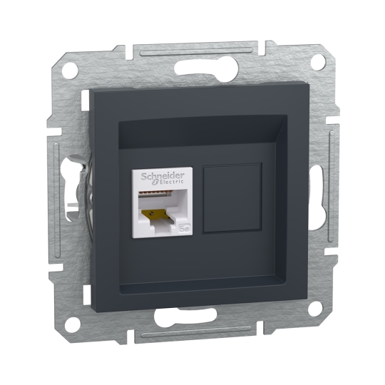 EPH4300171 Розетка комп'ютерна RJ45, Cat.5E, антрацит, ASFORA, Schneider Electric