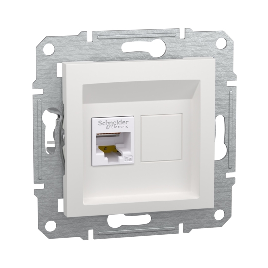 EPH4370121 Розетка комп'ютерна RJ45, Cat.5E, біла, ASFORA, Schneider Electric