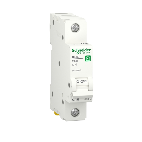 R9F12110 Модульний автоматичний вимикач RESI9, 1P, 10A, C, 6kA, Schneider Electric