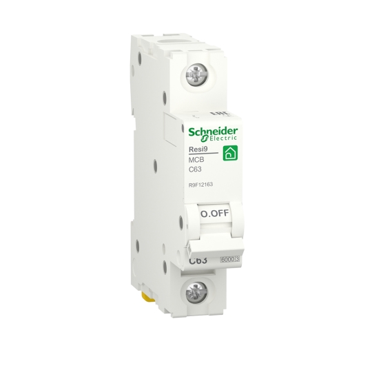 R9F12163 Модульний автоматичний вимикач RESI9, 1P, 63A, C, 6kA, Schneider Electric
