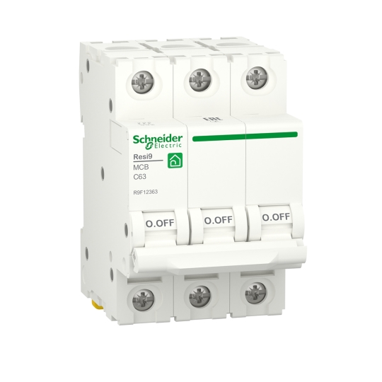R9F12363 Модульний автоматичний вимикач RESI9, 3P, 63A, C, 6kA, Schneider Electric