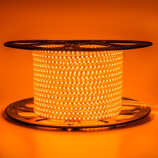 Світлодіодна стрічка 220V помаранчева, 6W, 10х6мм, IP65, smd2835, AVT (бухта/50м)