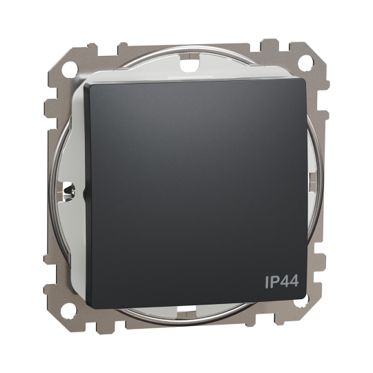 SDD214101 Вимикач 1кл., IP44, чорний, Sedna Design, Schneider Electric