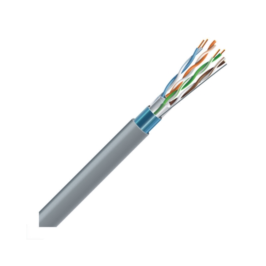 F/UTP 4х2х23AWG Вита пара внутрішня екранована 4х2х0,56мм, Cat6, мідна, сіра, ЗЗКМ