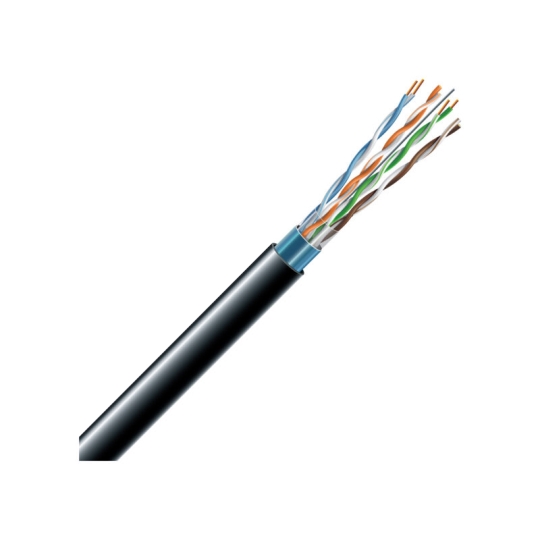 F/UTP 4х2х24AWG Вита пара зовнішня екранована 4х2х0,51мм, Cat5E, мідна, чорна, ЗЗКМ