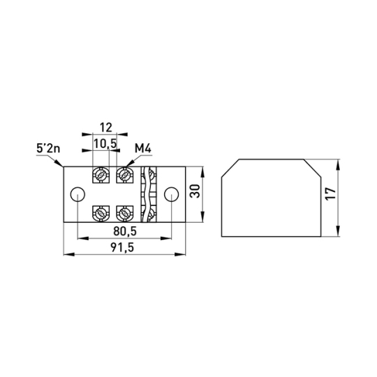 p056008 Клемна колодка захищена e.tc.protect.25.6, 25А, 6 полюсів, E.Next