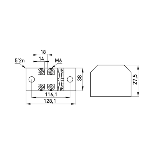 p056021 Клемна колодка захищена e.tc.protect.60.6, 60А, 6 полюсів, E.Next
