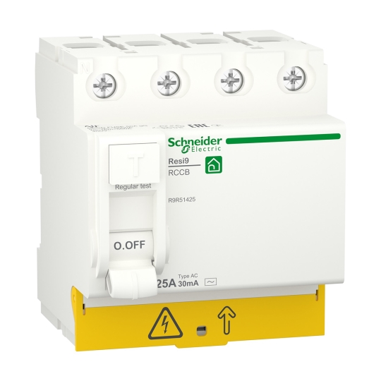 R9R51425 Диференційне реле (ПЗВ), RESI9, 4р, 25А, AC, 30mA, Schneider Electric